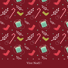 Vive Noël avec motifs festifs colorés